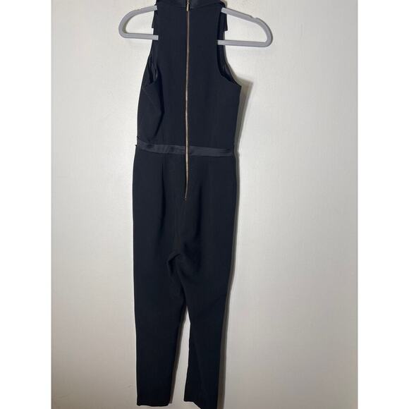 XOXO Black Sleeveless Tuxedo Style Special Occasion Jumpsuit Sz 0 - Picture 2 of 2